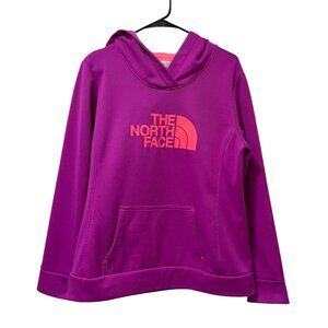 The North Face Women’s Hot Pink Pullover Hoodie Size Large Logo Kangaroo Pockets